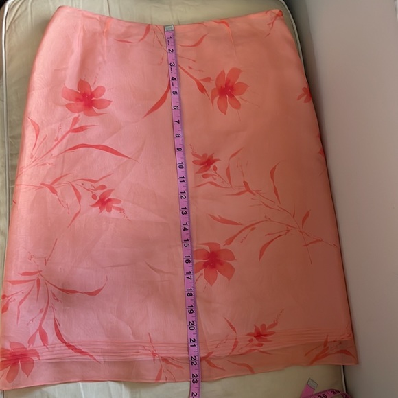 Ann Taylor loft silk sheer lined skirt 6 - Picture 3 of 5